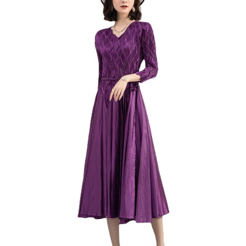 WUYI-2022 Fall New Long Sleeve Stretch Slim Dress