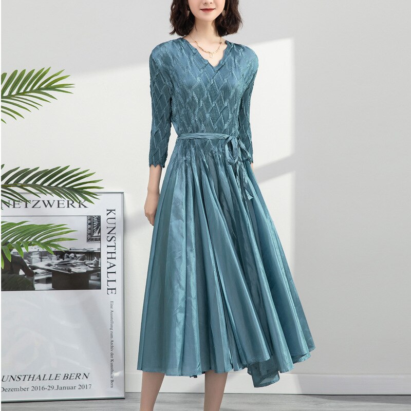 WUYI-2022 Fall New Long Sleeve Stretch Slim Dress