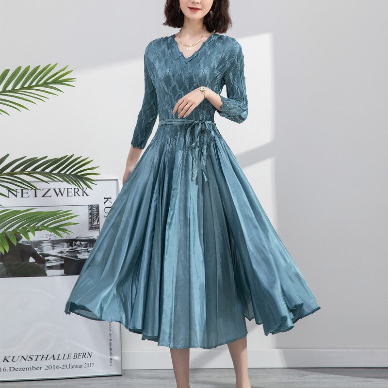 WUYI-2022 Fall New Long Sleeve Stretch Slim Dress